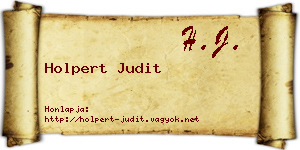 Holpert Judit névjegykártya